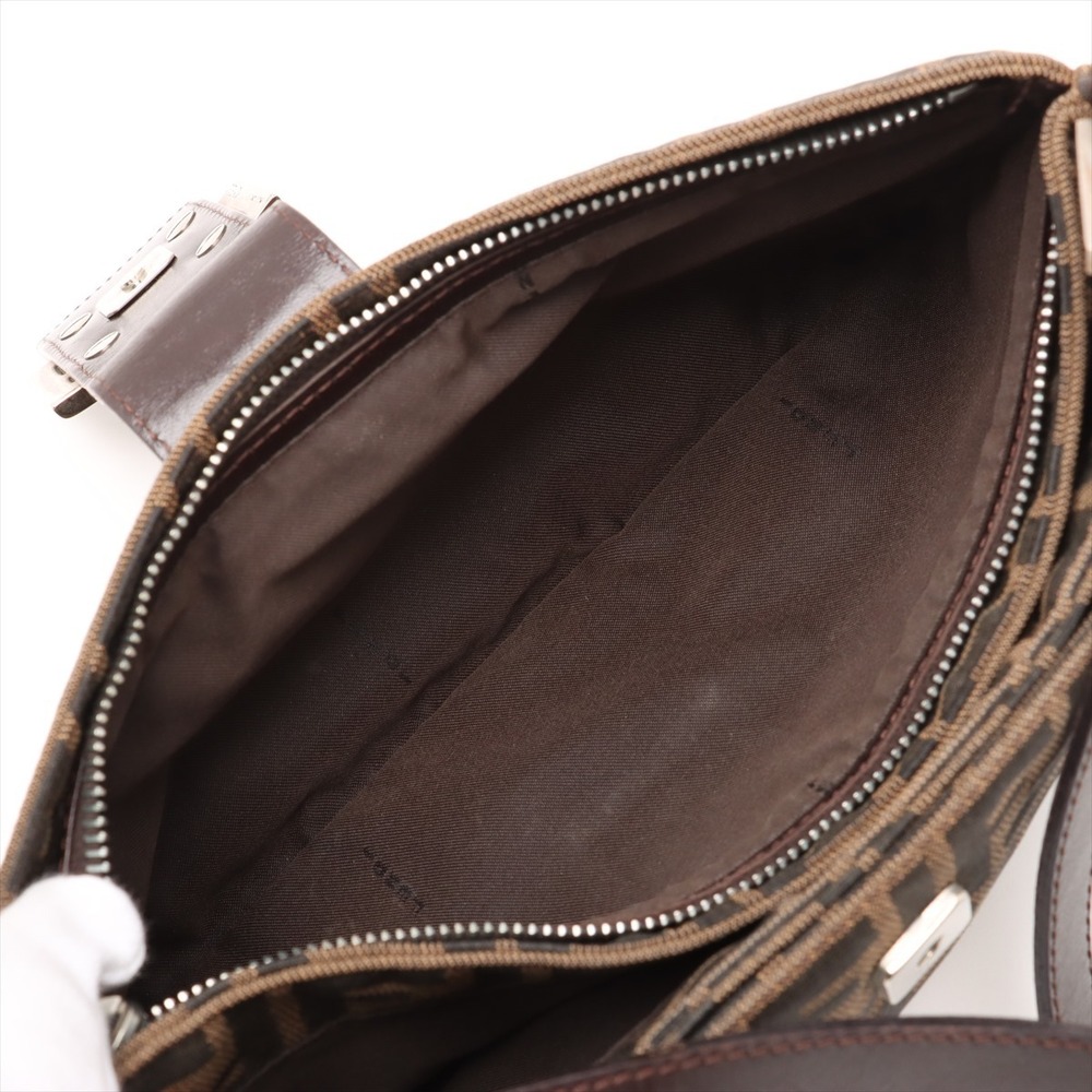 Fendi Zucca canvas leather shoulder bag brown - Picture 8 of 8